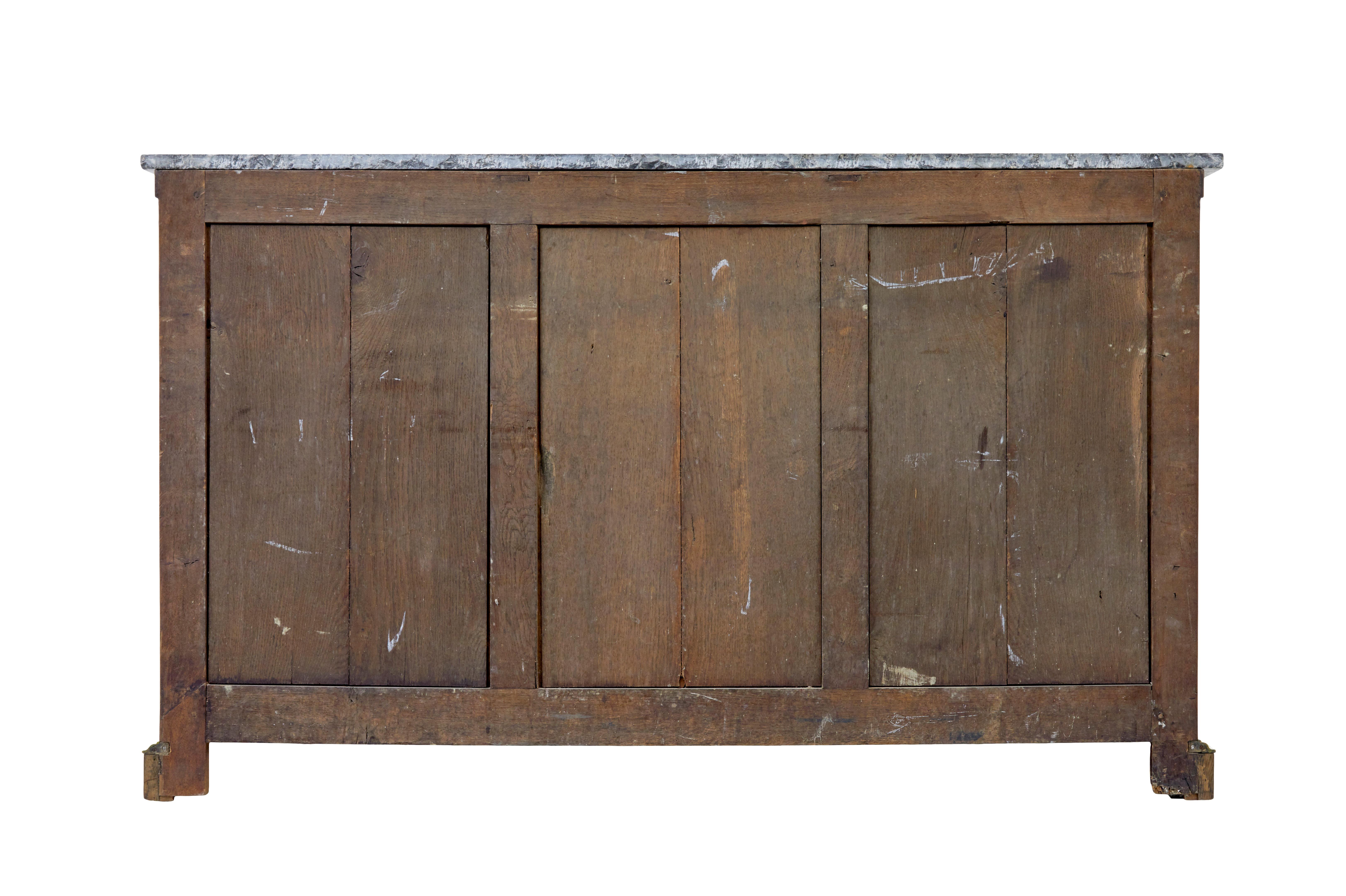 Cast 19th century French empire mahogany sideboard For Sale