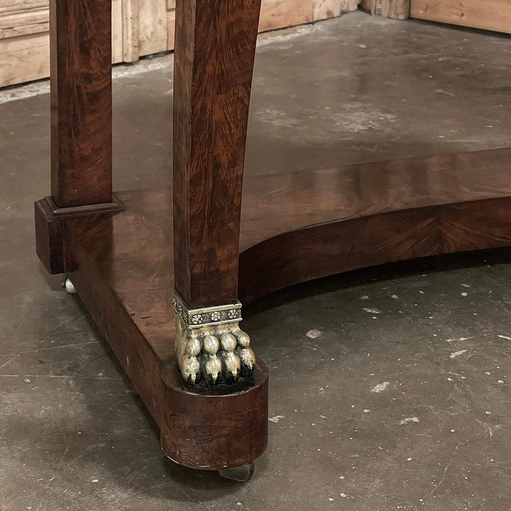 19th Century French Empire Mahogany Vanity with Carrara Marble For Sale 6