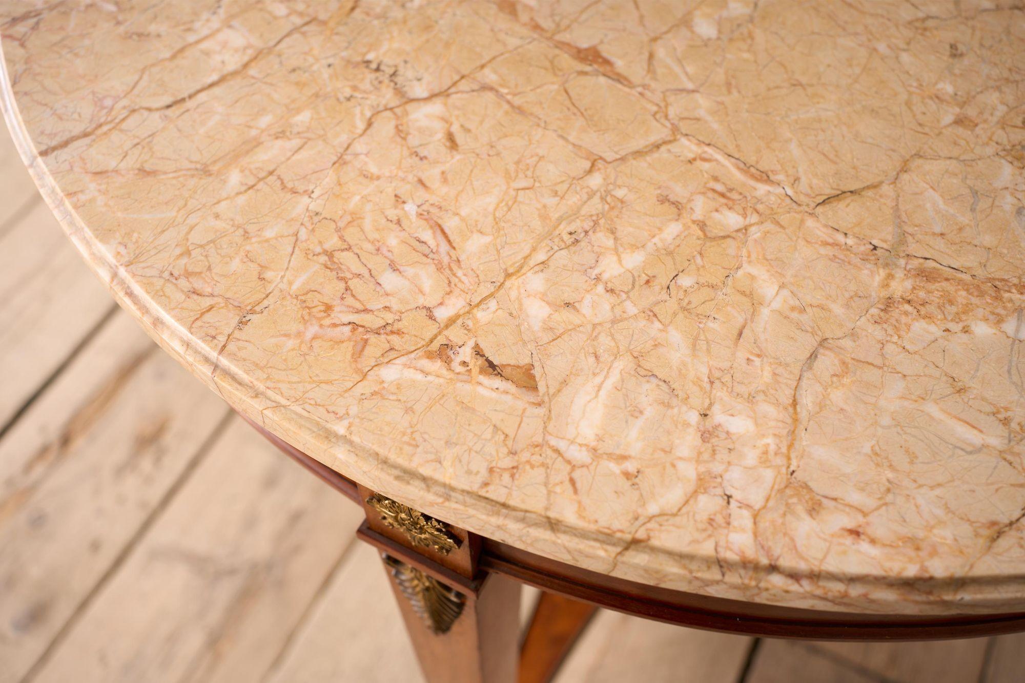 19th century French empire Marble gueridon table 2
