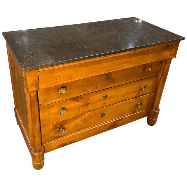 19th Century French Marble-Top Commode For Sale at 1stDibs