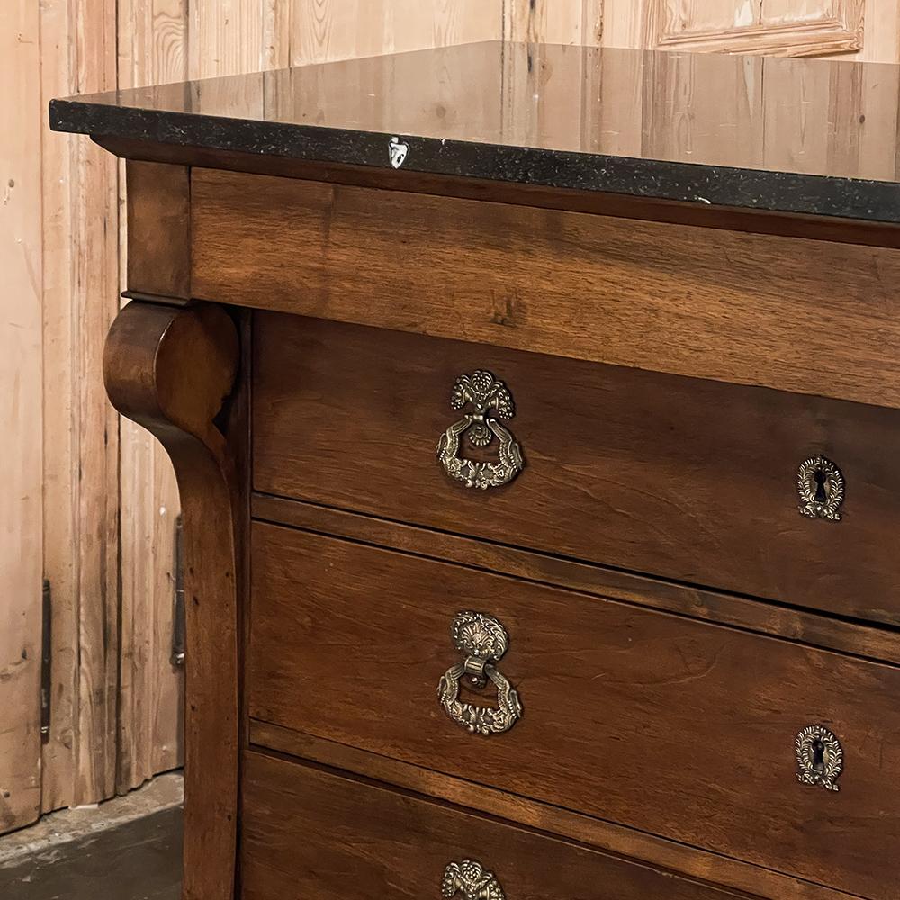 19th Century French Empire Marble Top Commode For Sale 9