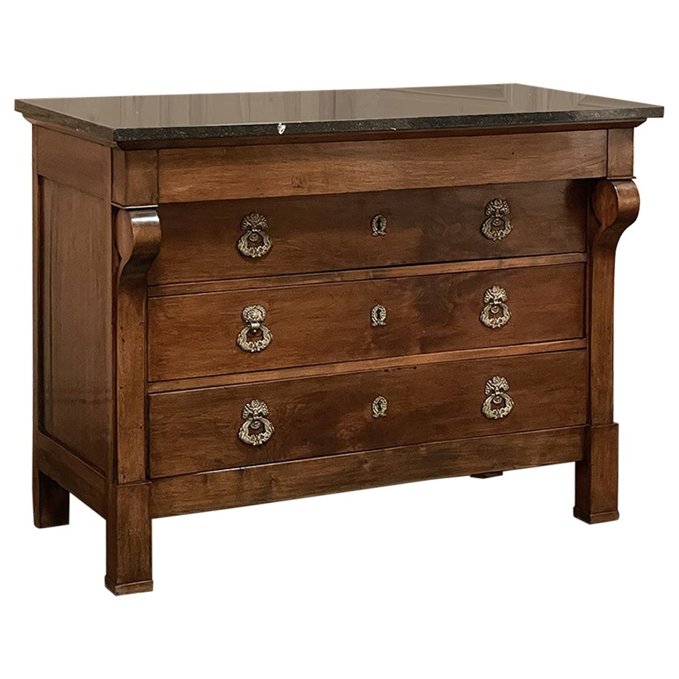 Commode Empire française du 19ème siècle avec plateau en marbre