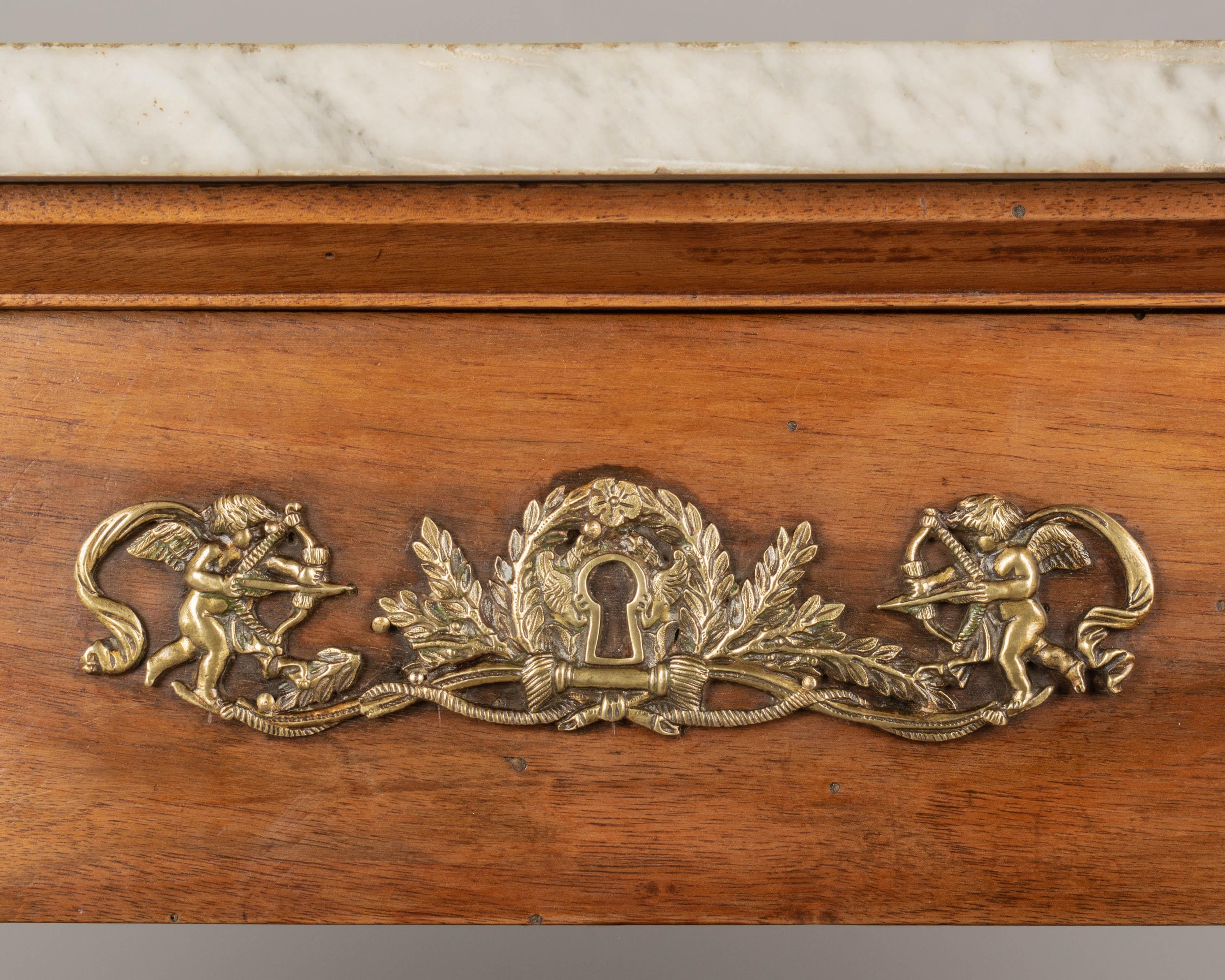 19th Century French Empire Marble-Top Console For Sale 5