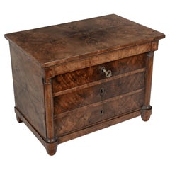 19th Century French Empire Miniature Commode, Walnut, Circa 1800-1820