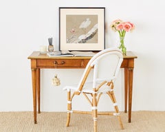 19th Century French Empire Oak Bronze Writing Table Desk