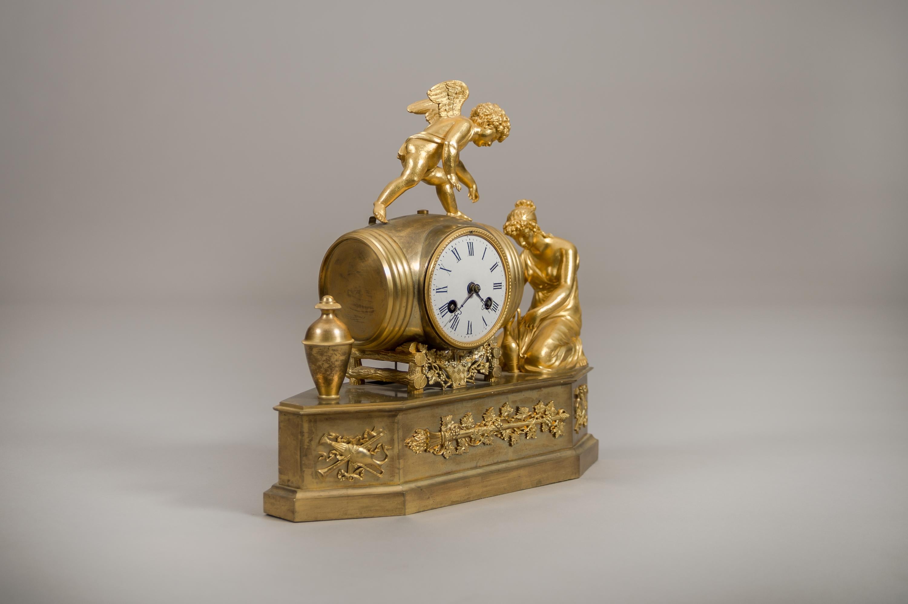 Early 19th Century French Empire Ormolu Mantel Clock 