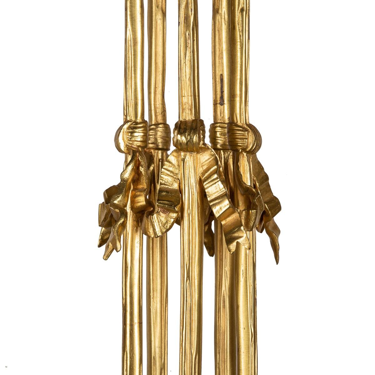 19th Century French Empire Ormolu Chandelier With Trumpet Light Fittings, c.1870 For Sale 5