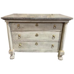 19th Century French Empire Painted Commode