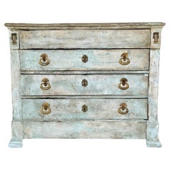 19th Century French Empire Painted Commode