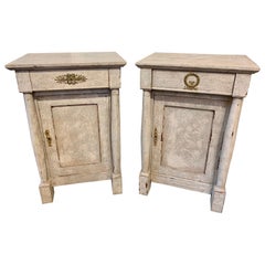 19th Century French Empire Painted Side Tables