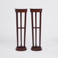 19th Century French Empire Pair of Antique Polished Mahogany Pedestals