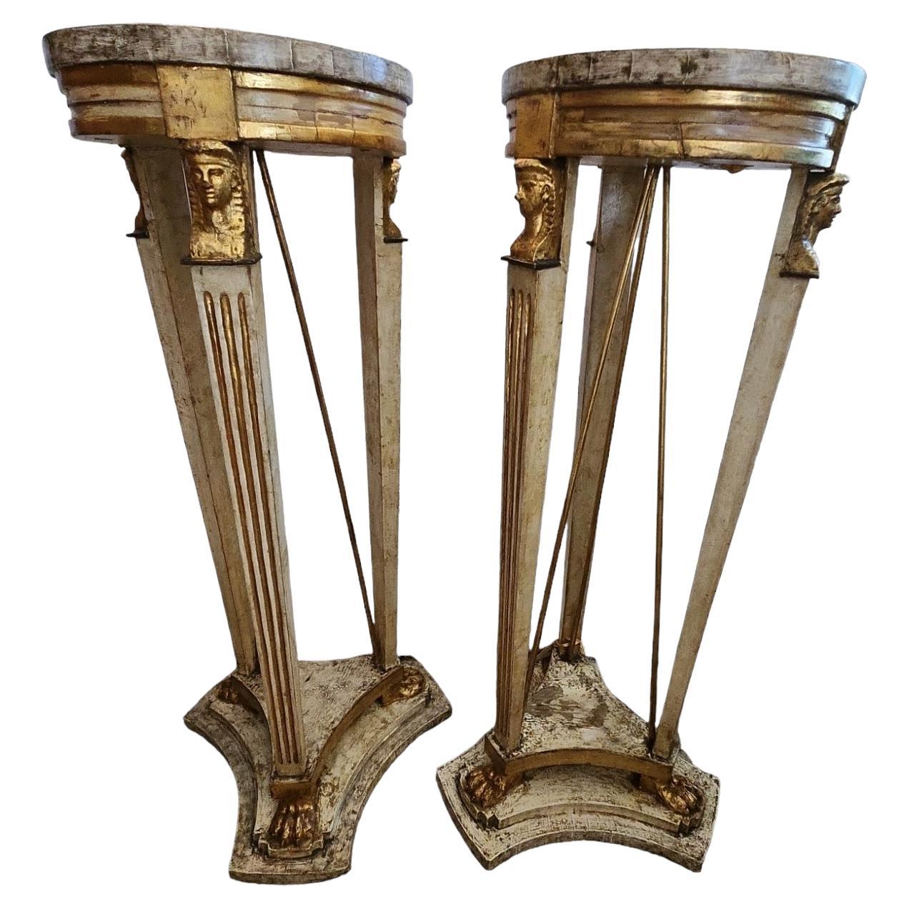 19th Century French Empire Pedestals For Sale