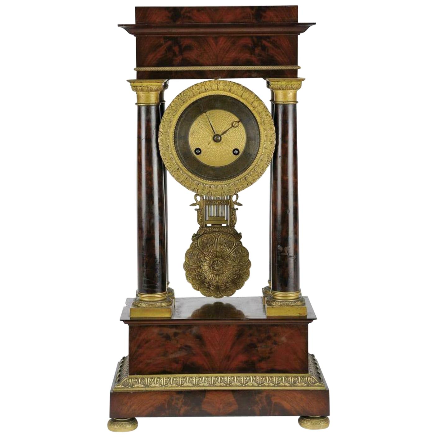 19th Century French Empire Pendulum O'Clock For Sale
