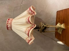 19th century French Empire Period Bronze and Fabric Lamp Shade