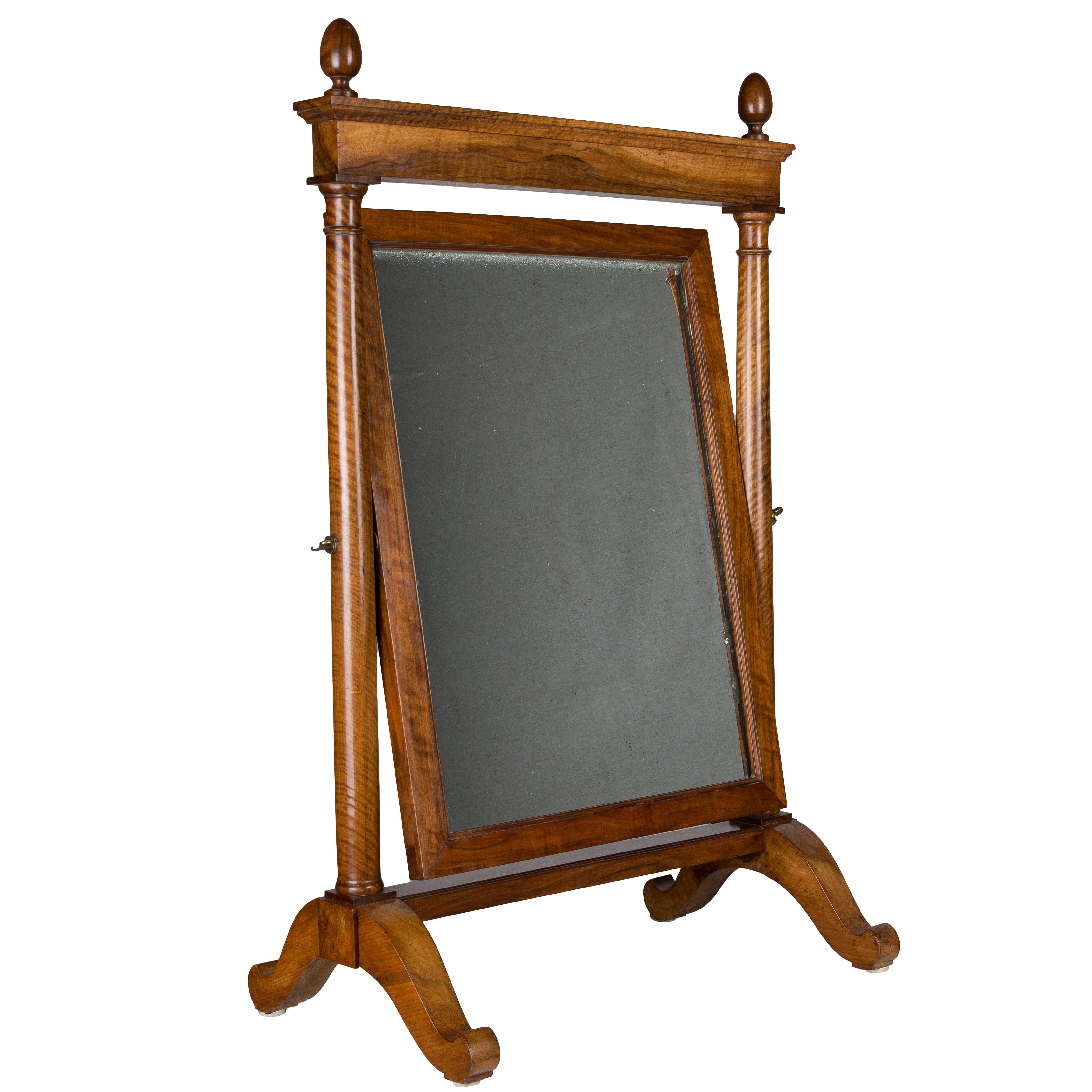 19th Century French Empire Period Cheval Mirror For Sale