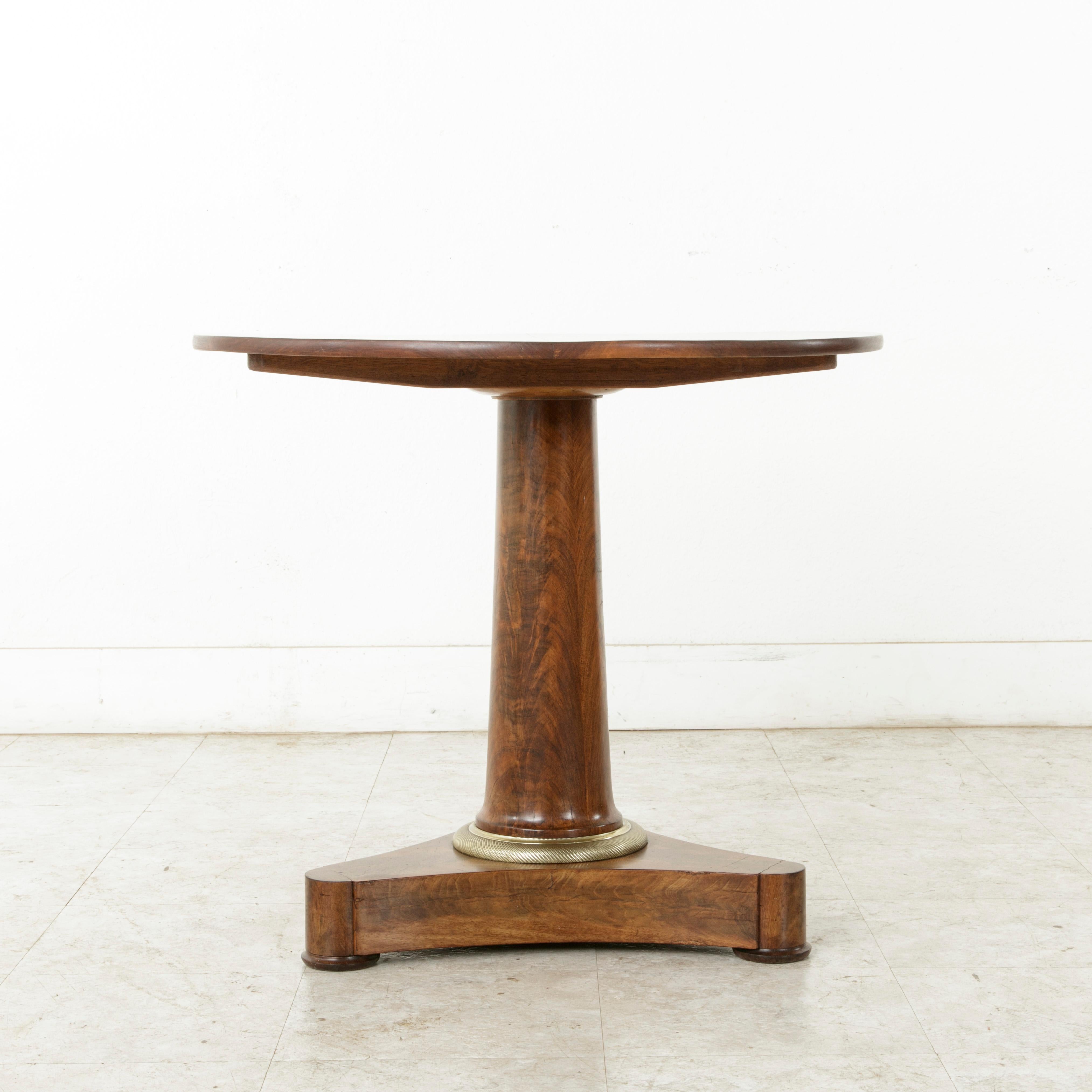 19th Century French Empire Period Mahogany Gueridon, Pedestal Table, Side Table In Good Condition In Fayetteville, AR