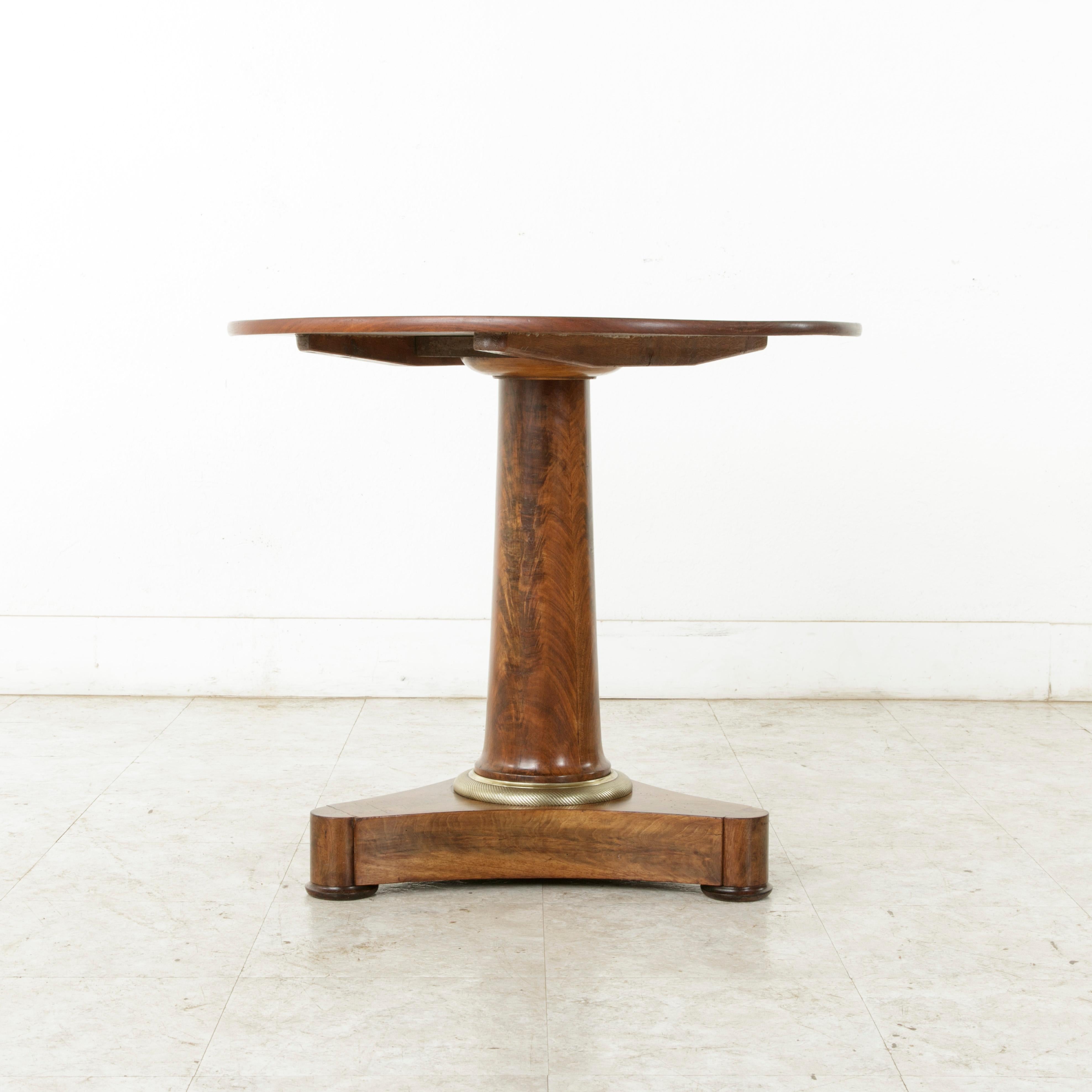 19th Century French Empire Period Mahogany Gueridon, Pedestal Table, Side Table 2