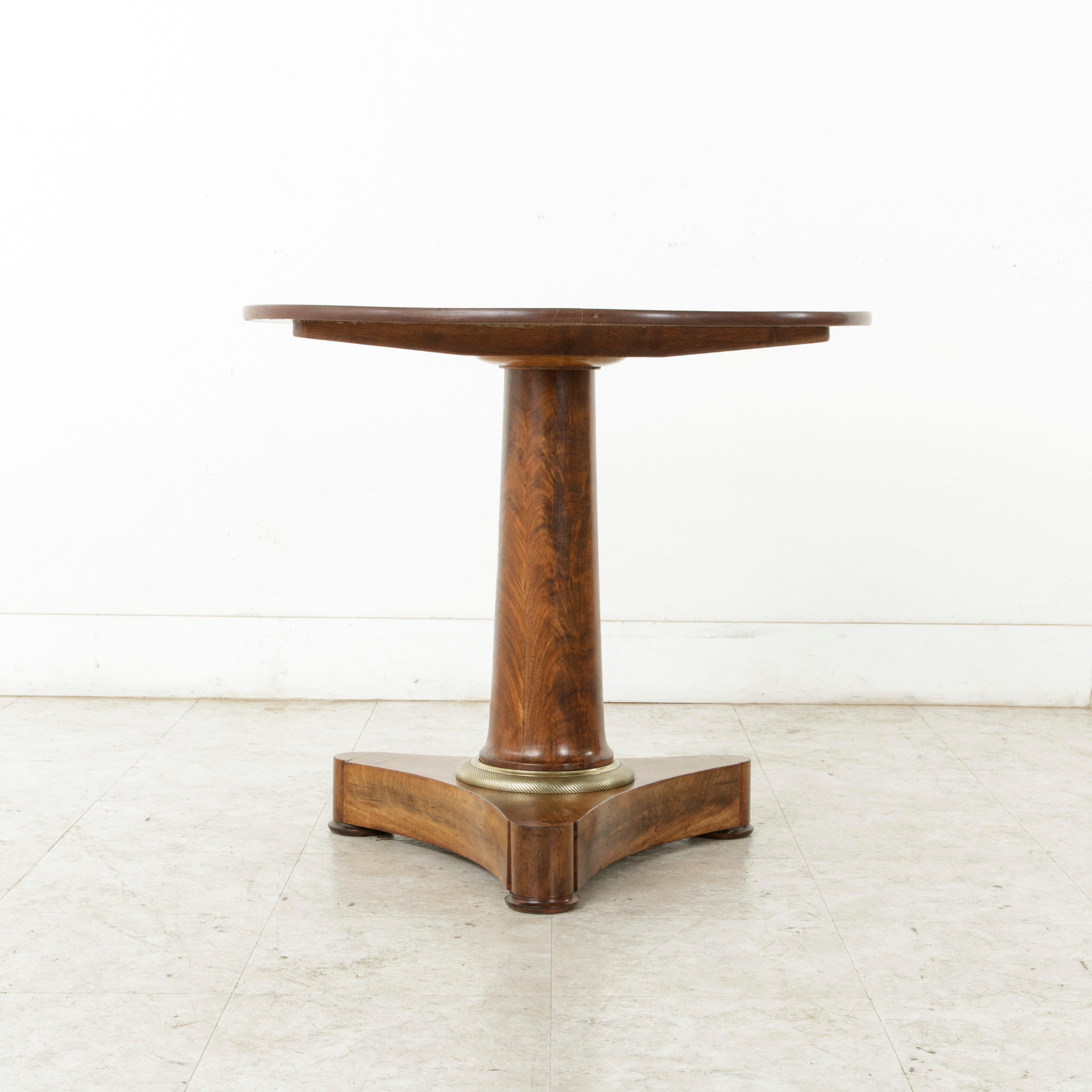 19th Century French Empire Period Mahogany Gueridon, Pedestal Table, Side Table 3