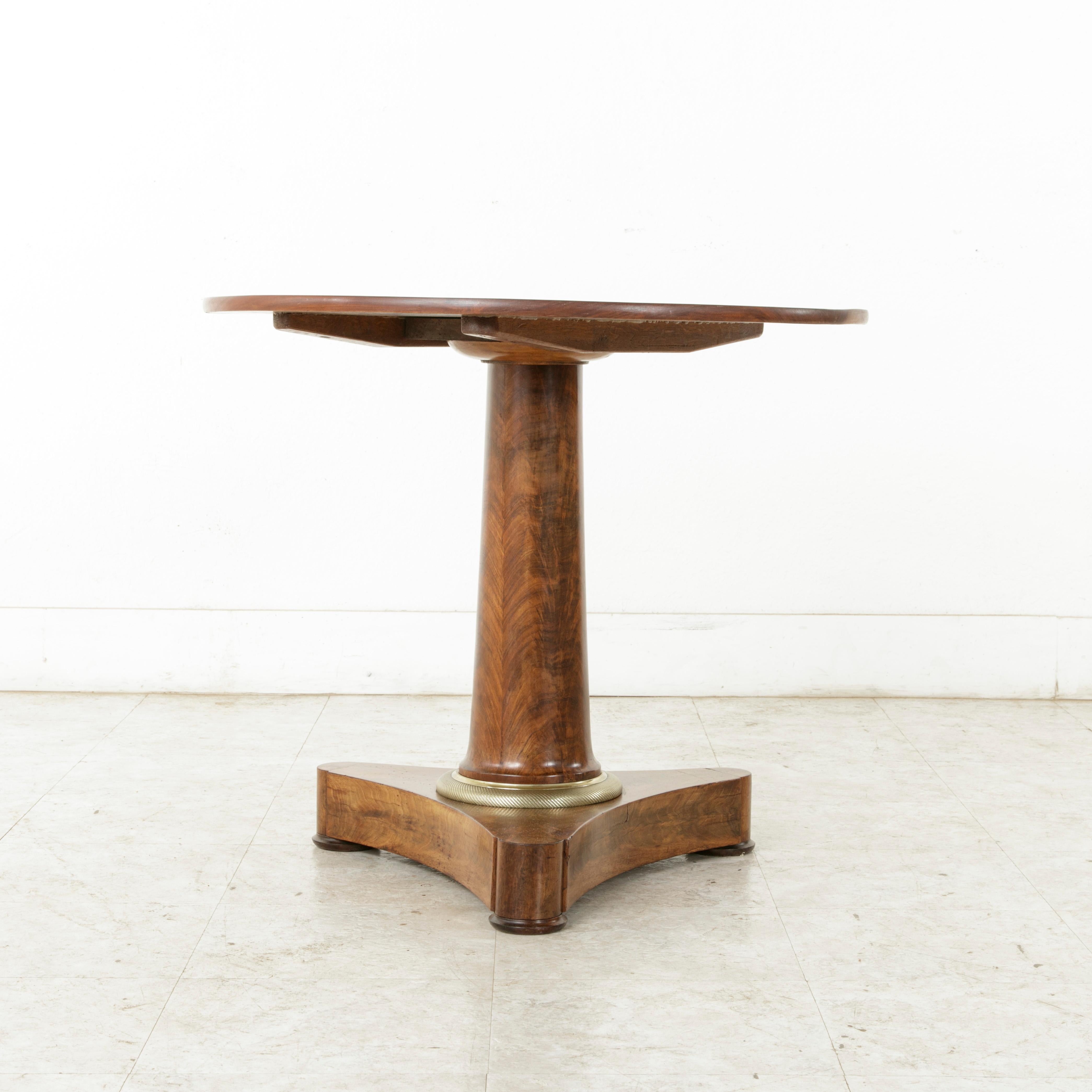 19th Century French Empire Period Mahogany Gueridon, Pedestal Table, Side Table 5