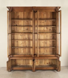 19th Century French Empire Period Oak Library Bookcase