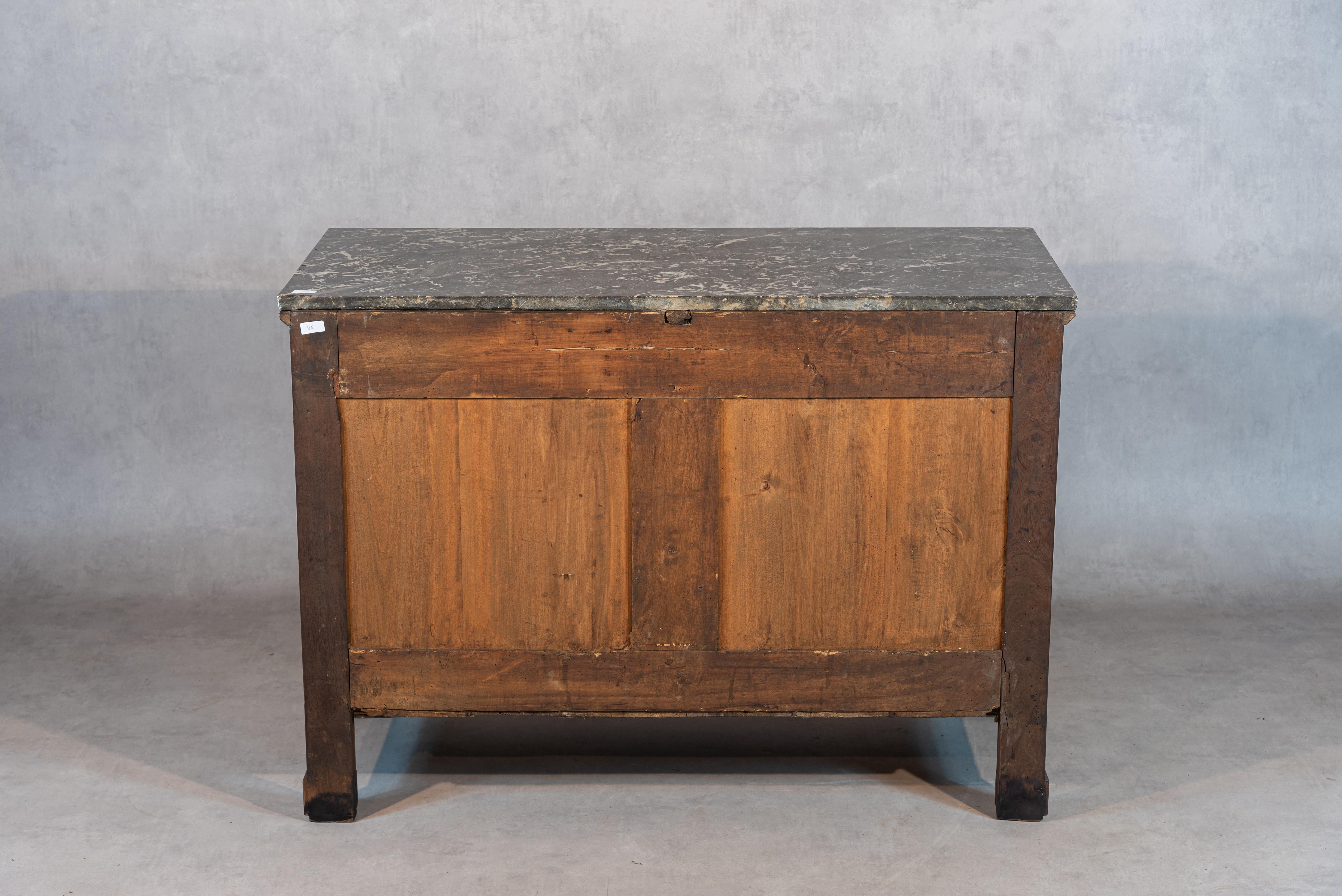 19th Century French Empire Period Walnut Commode For Sale 5