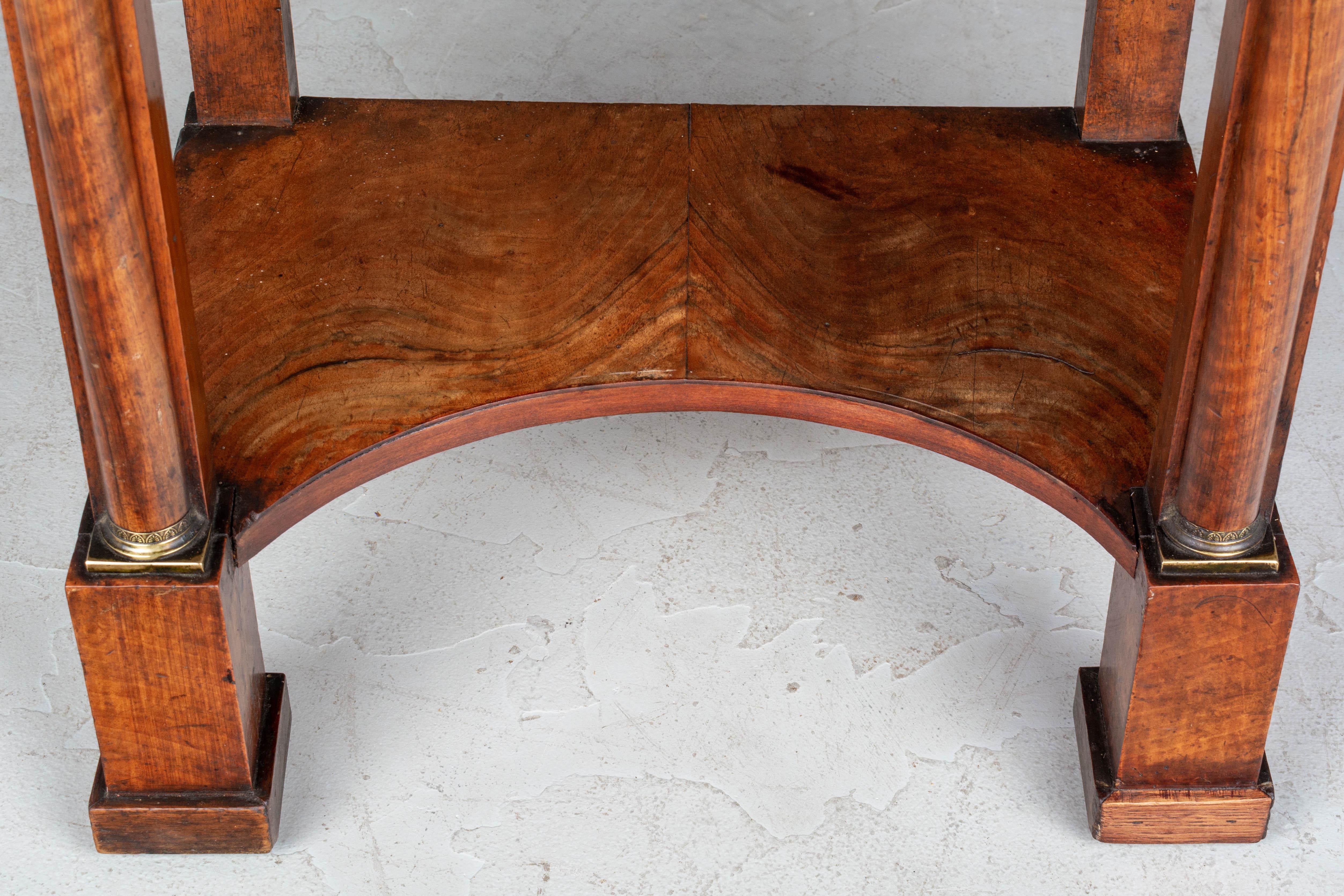 19th Century French Empire Period Walnut Side Table For Sale 6