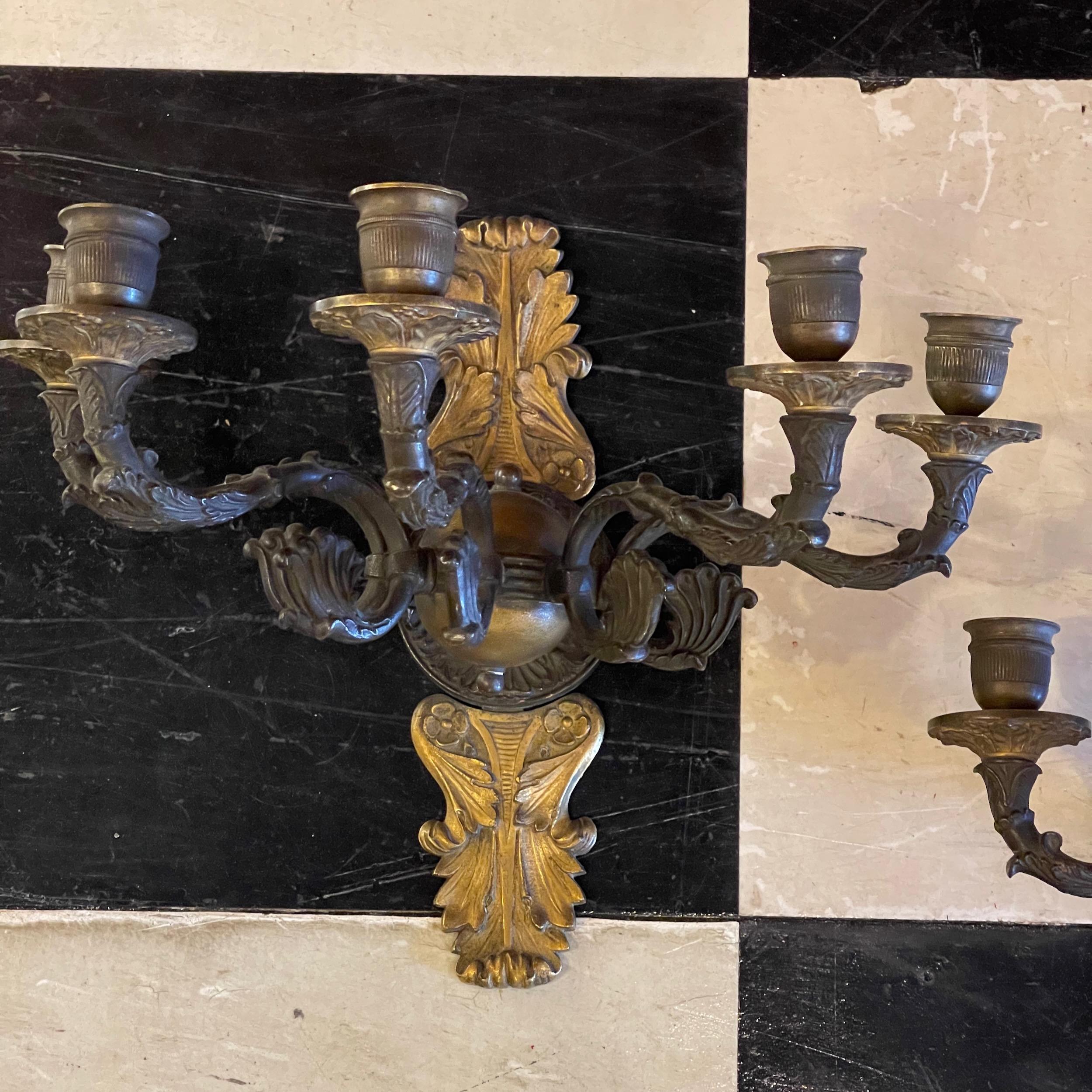 19th Century French Empire Sconces - a Pair For Sale 2