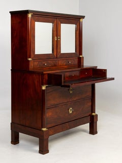 19th Century French Empire Secretaire, Chest Of Drawers, Dressing Table