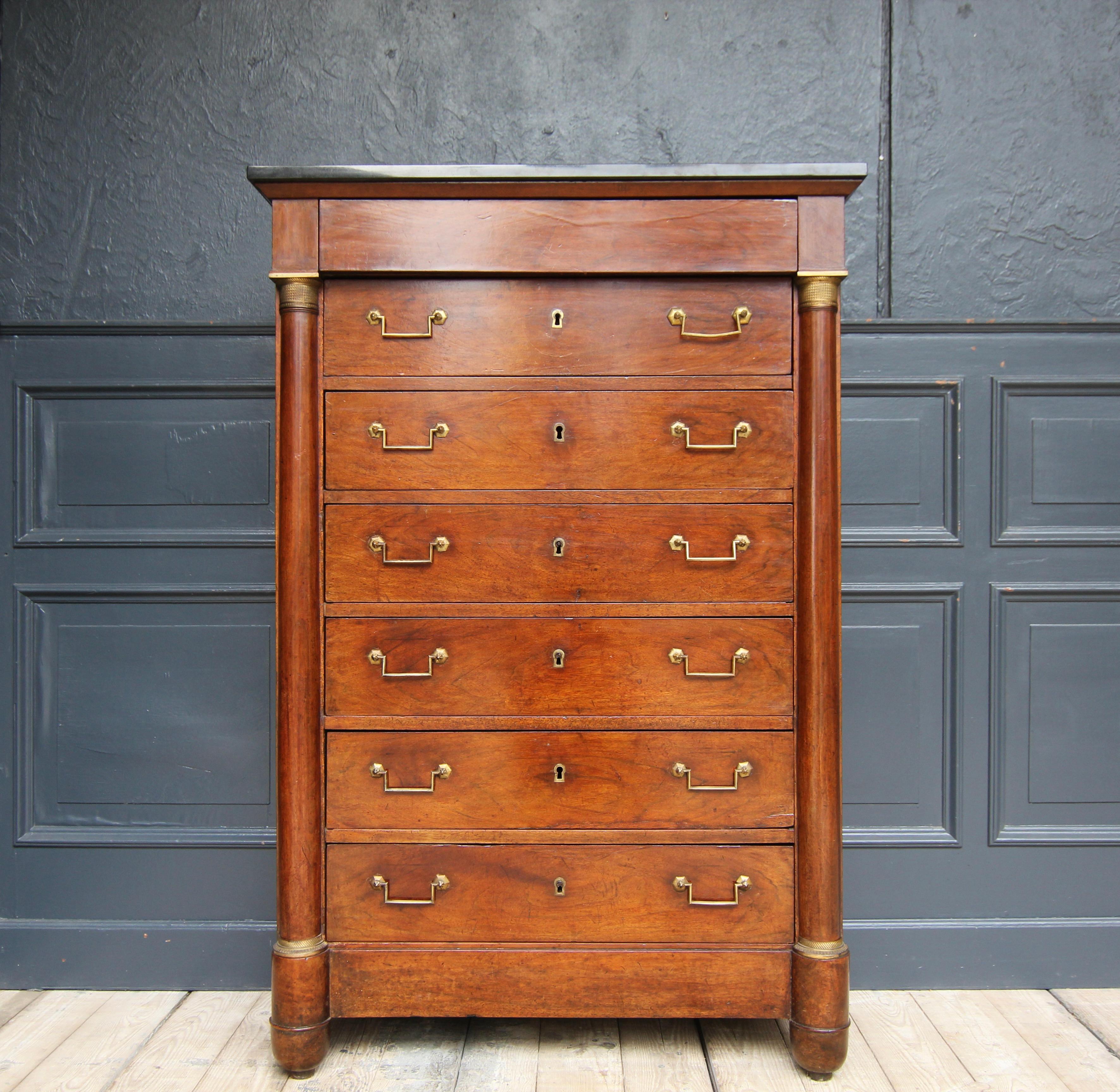 19th Century French Empire Semainier Chest of Drawers In Good Condition In Dusseldorf, DE