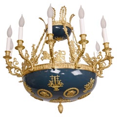 19th Century French Empire Style Light Chandelier