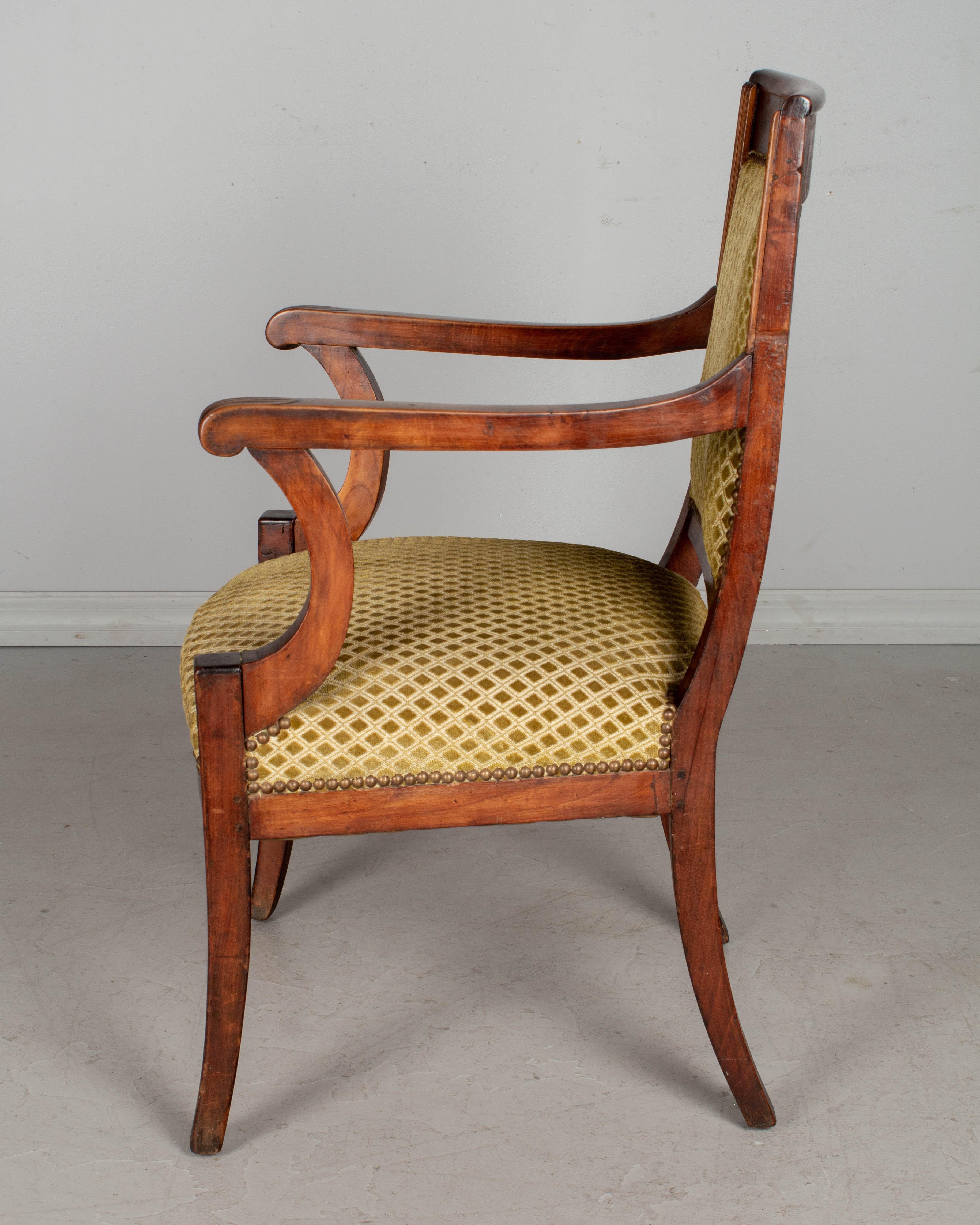 Hand-Crafted 19th Century French Empire Style Armchair