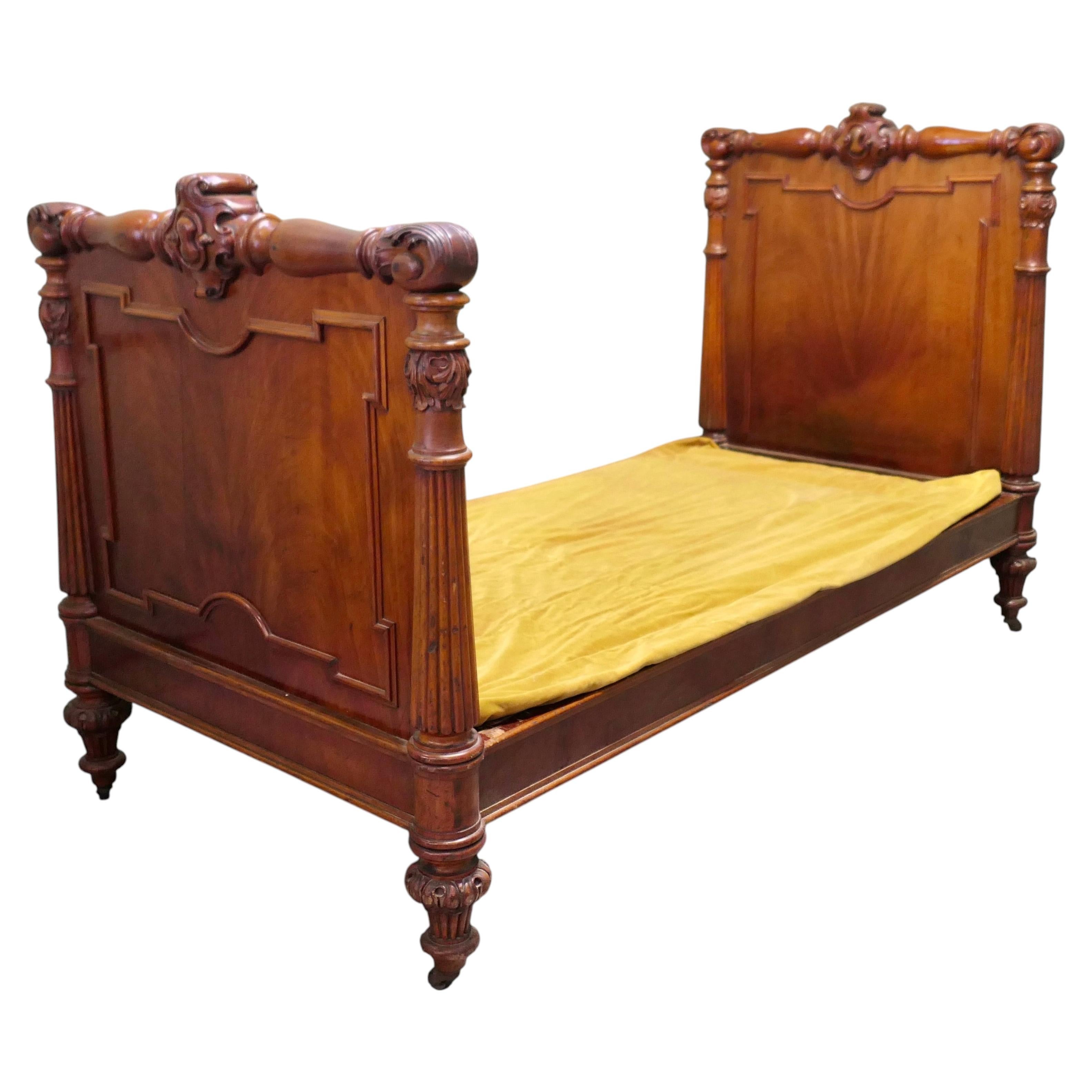 19th Century French Empire Style Bed or Single Bed.