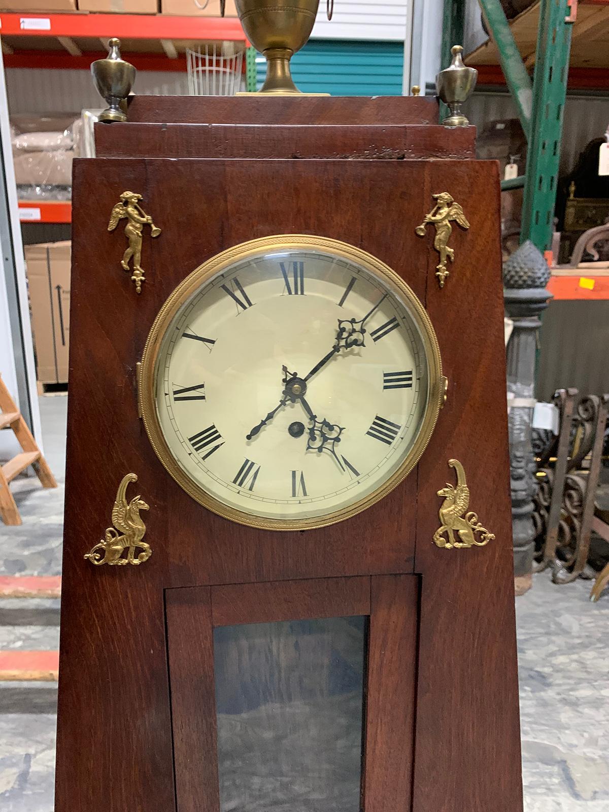 19th Century French Empire Style Bronze Mounted Clock For Sale 4