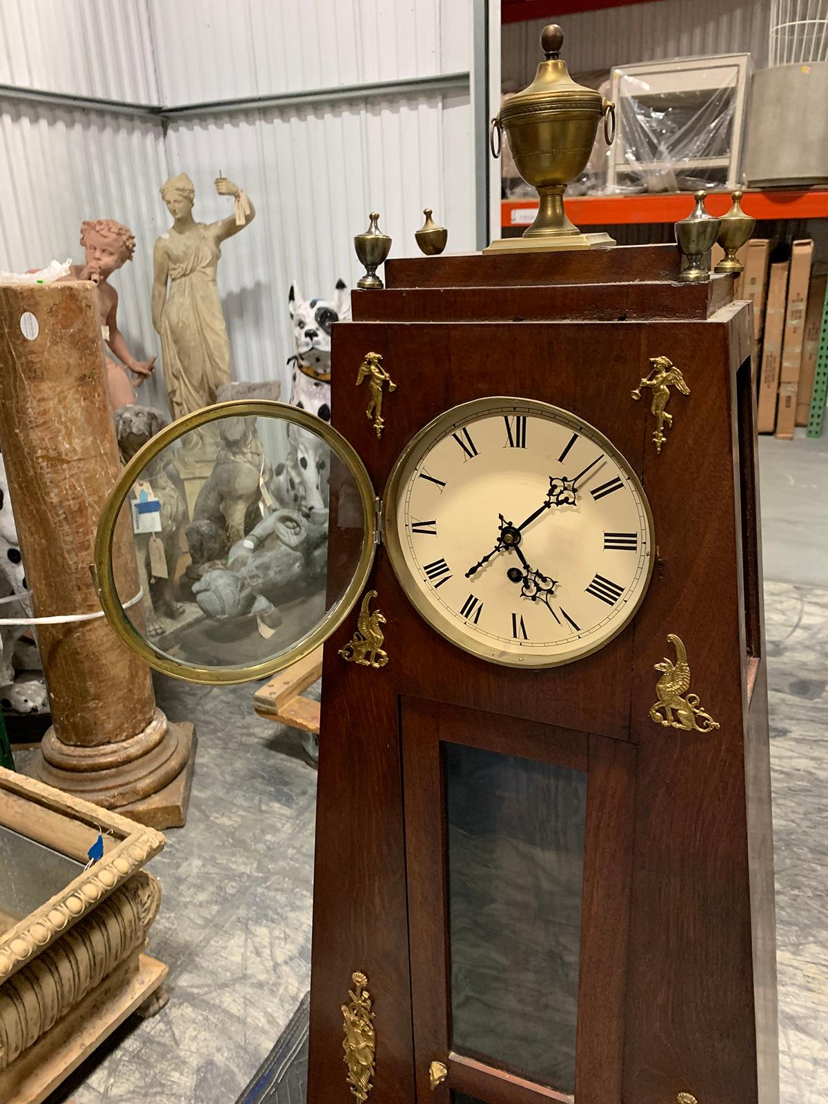 19th Century French Empire Style Bronze Mounted Clock For Sale 5
