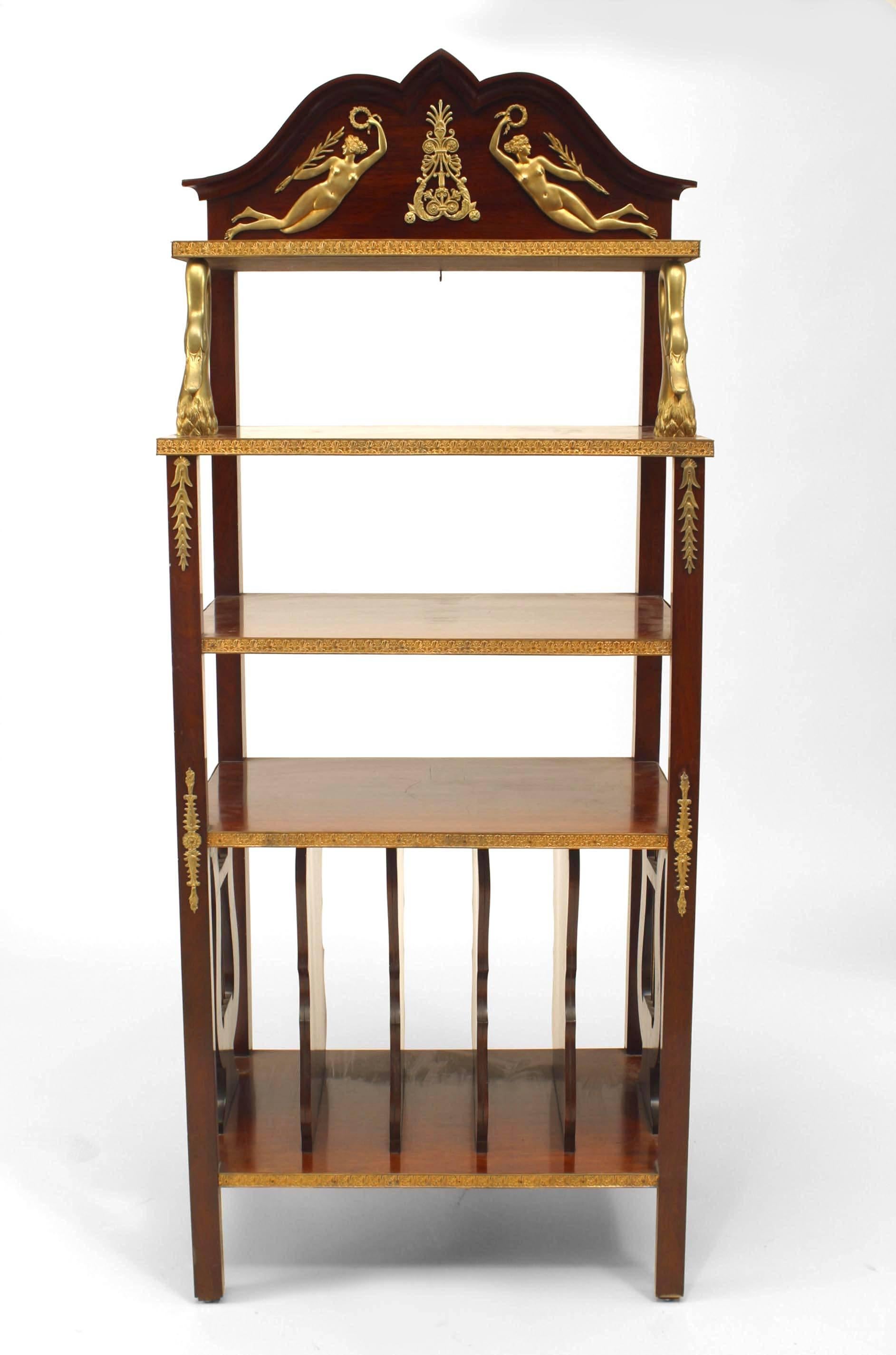 French Empire Style 19th Century Mahogany Etagere In Good Condition For Sale In New York, NY