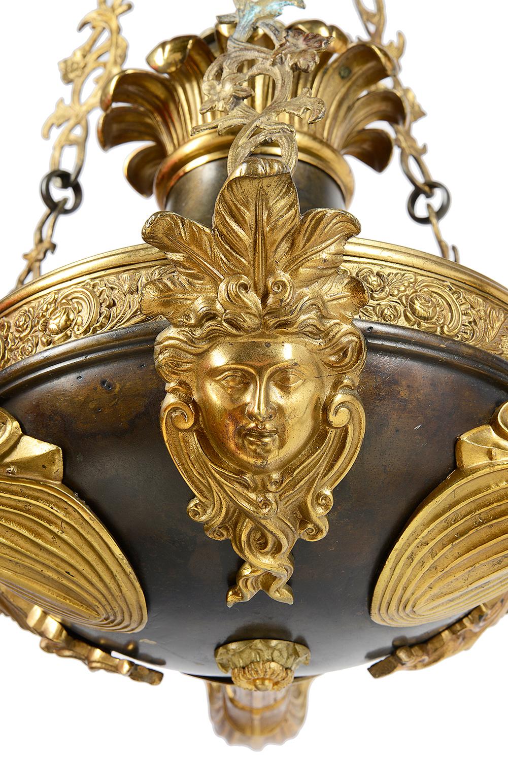 Lustre de style Empire français du XIXe siècle en vente 2