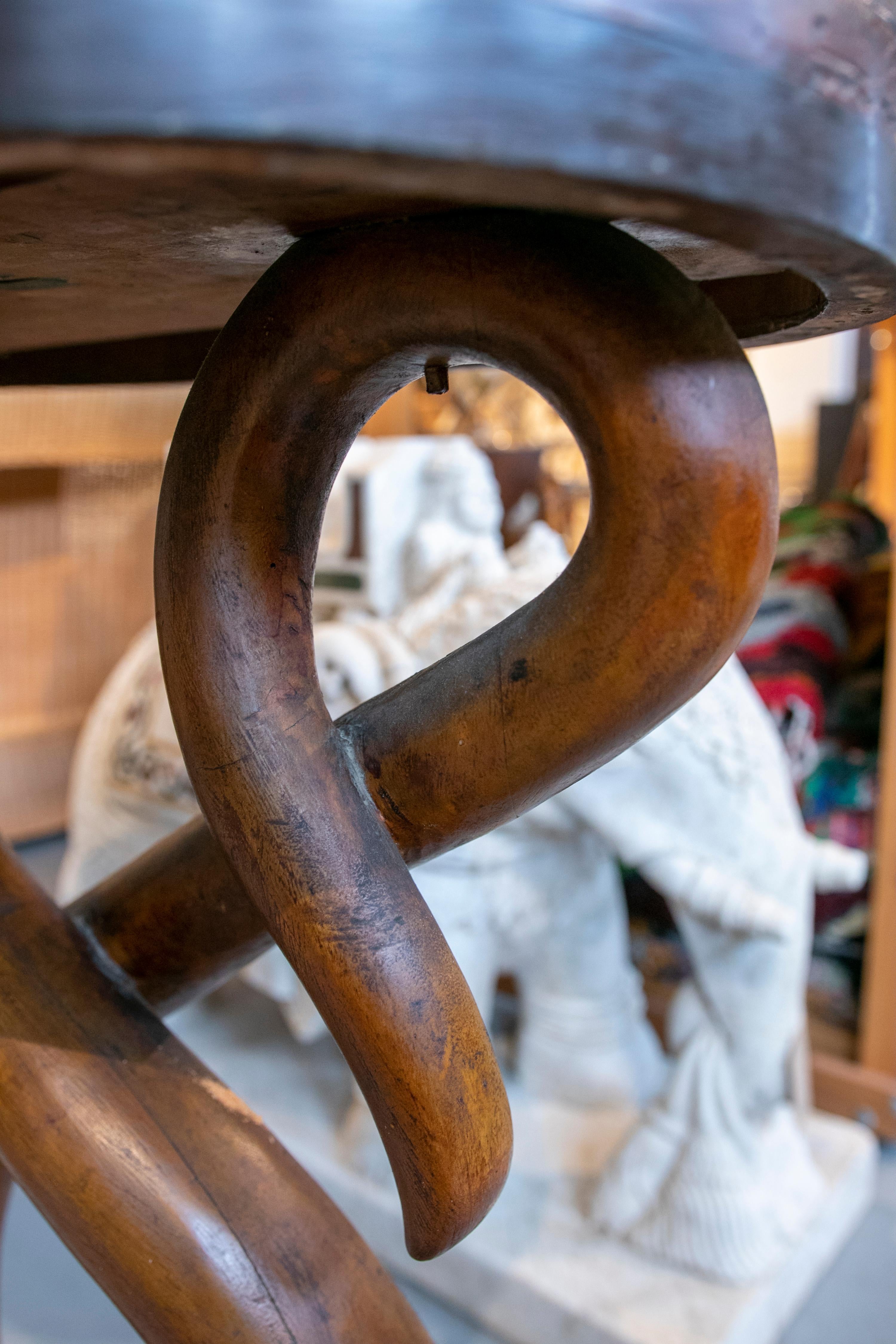 19th Century French Empire Style Console in Wood For Sale 7