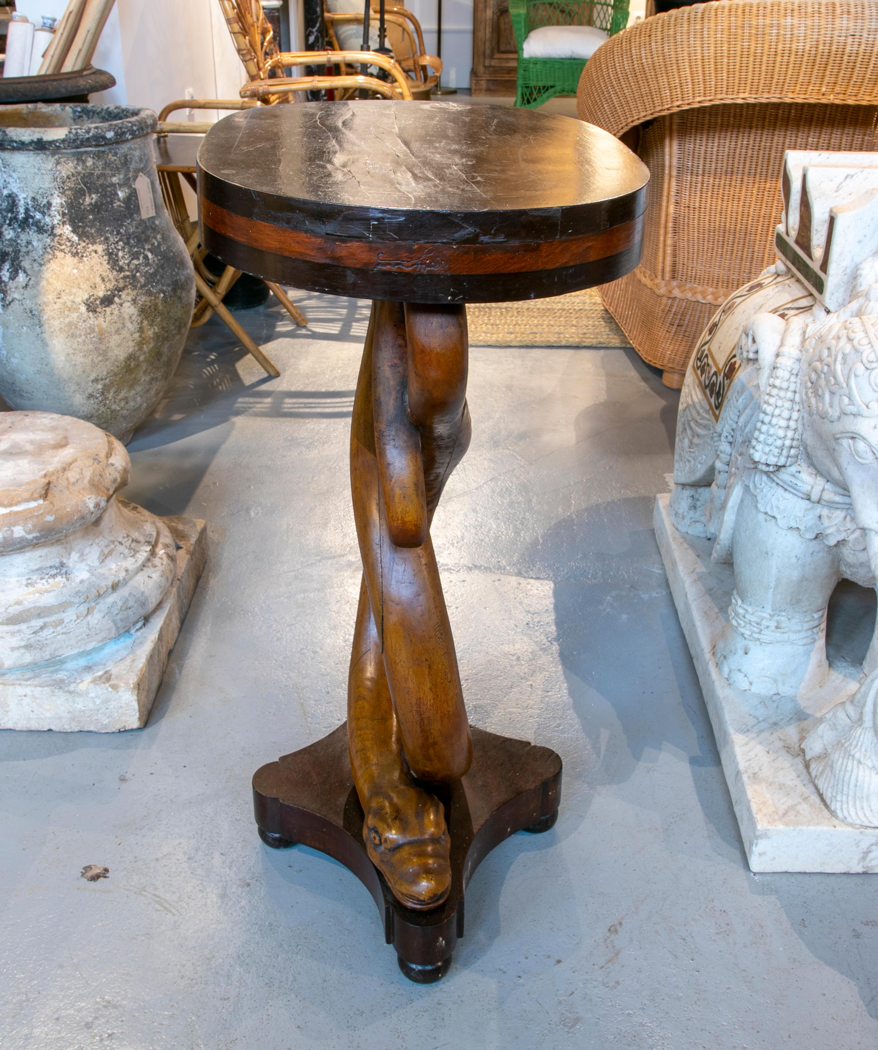 19th Century French Empire Style Console in Wood For Sale 1
