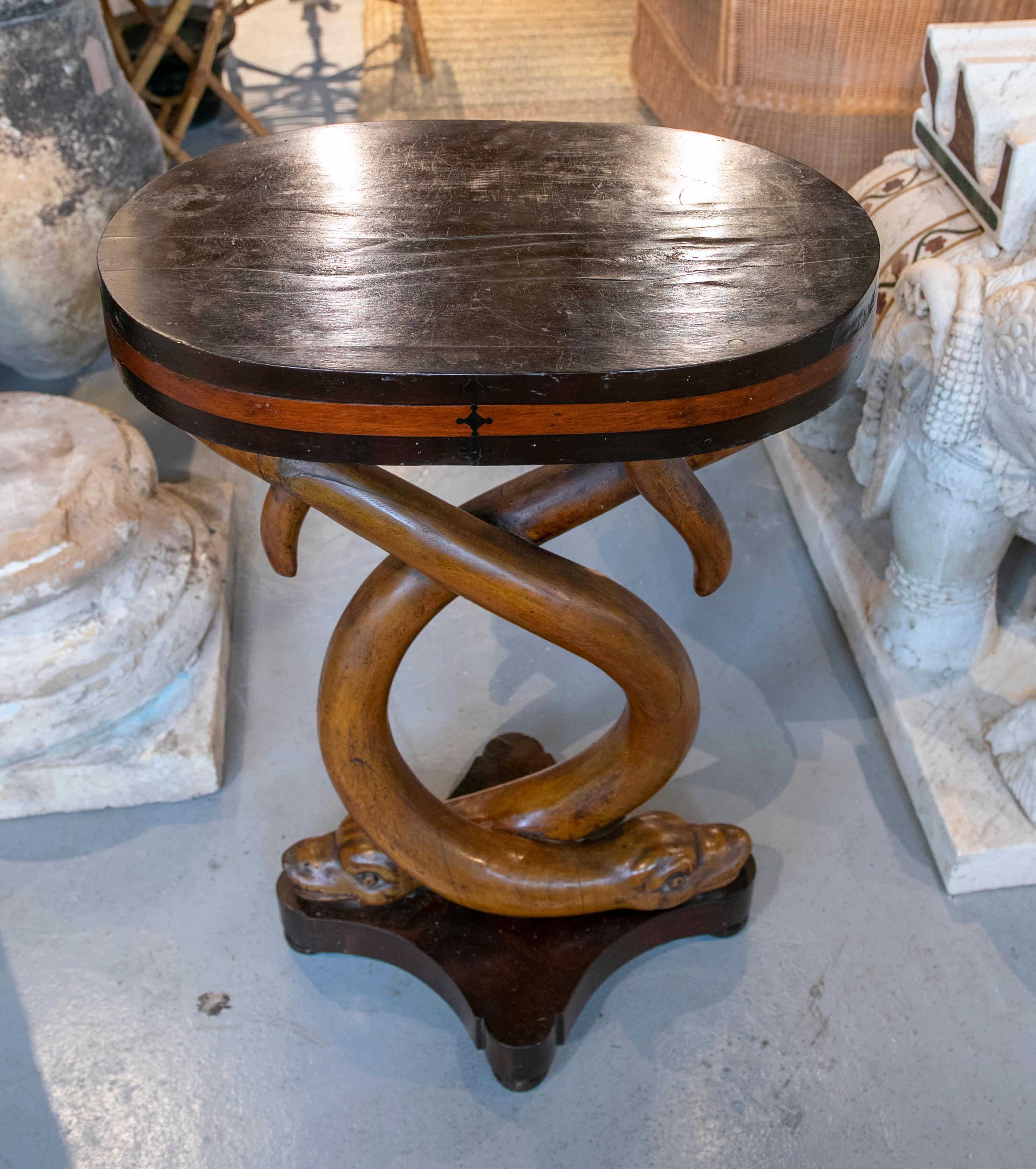 19th Century French Empire Style Console in Wood For Sale 3