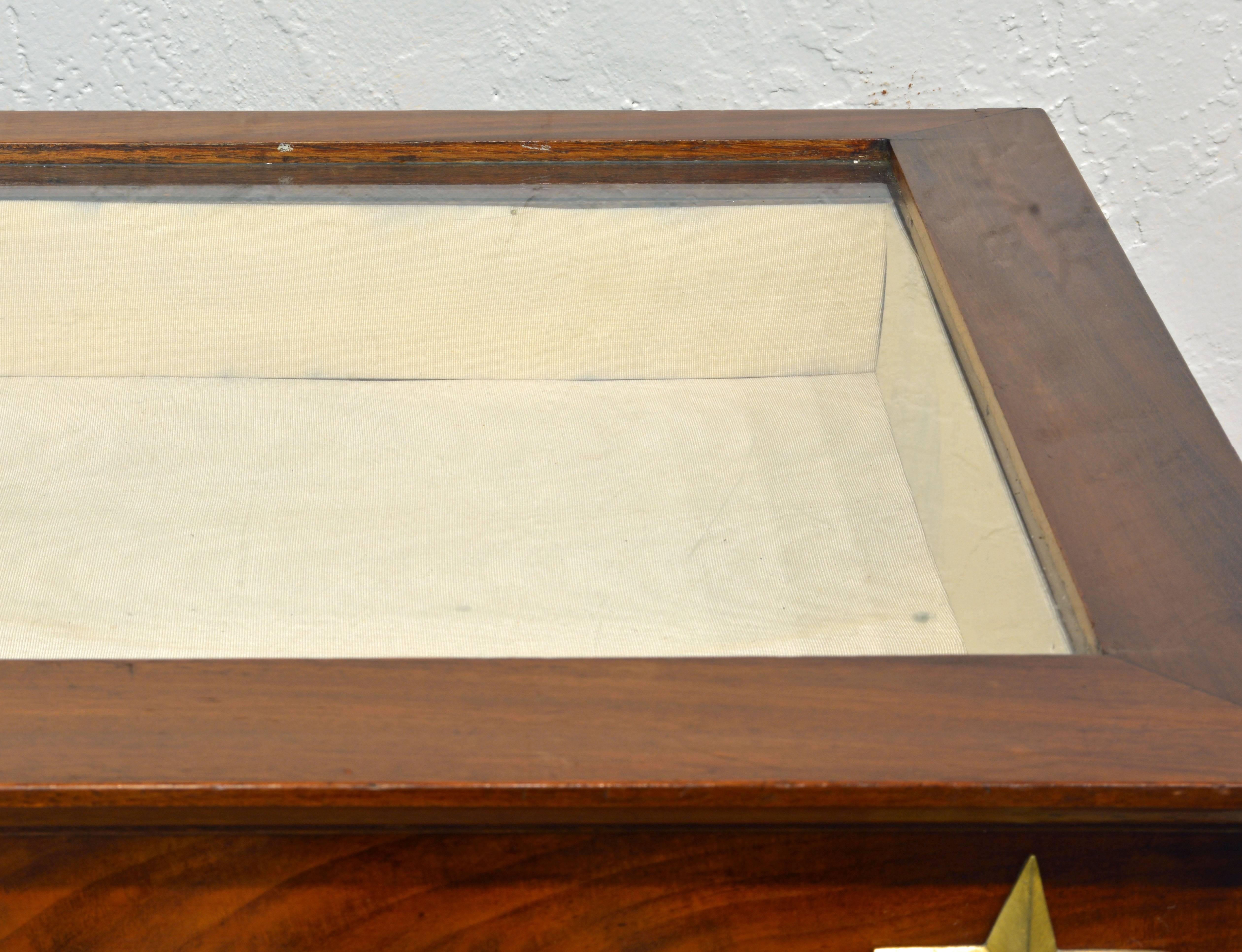 Mirror 19th Century French Empire Style Egyptian Themed Mahogany Vitrine Console Table