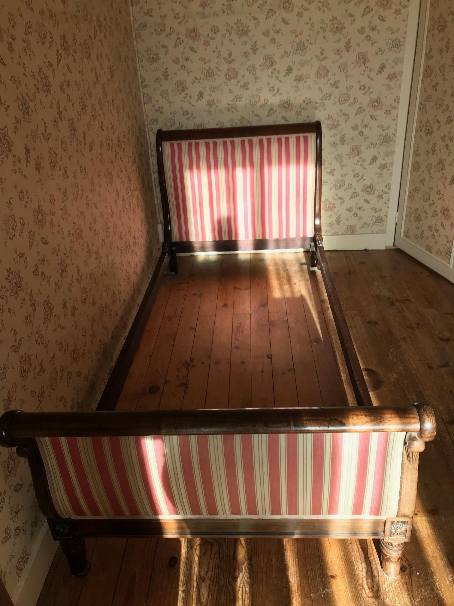 19th Century French Empire Style Mahogany Bed, 1820s 5