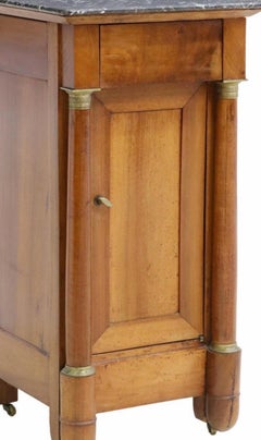 19th Century French Empire Style Mahogany Bedside Cabinet