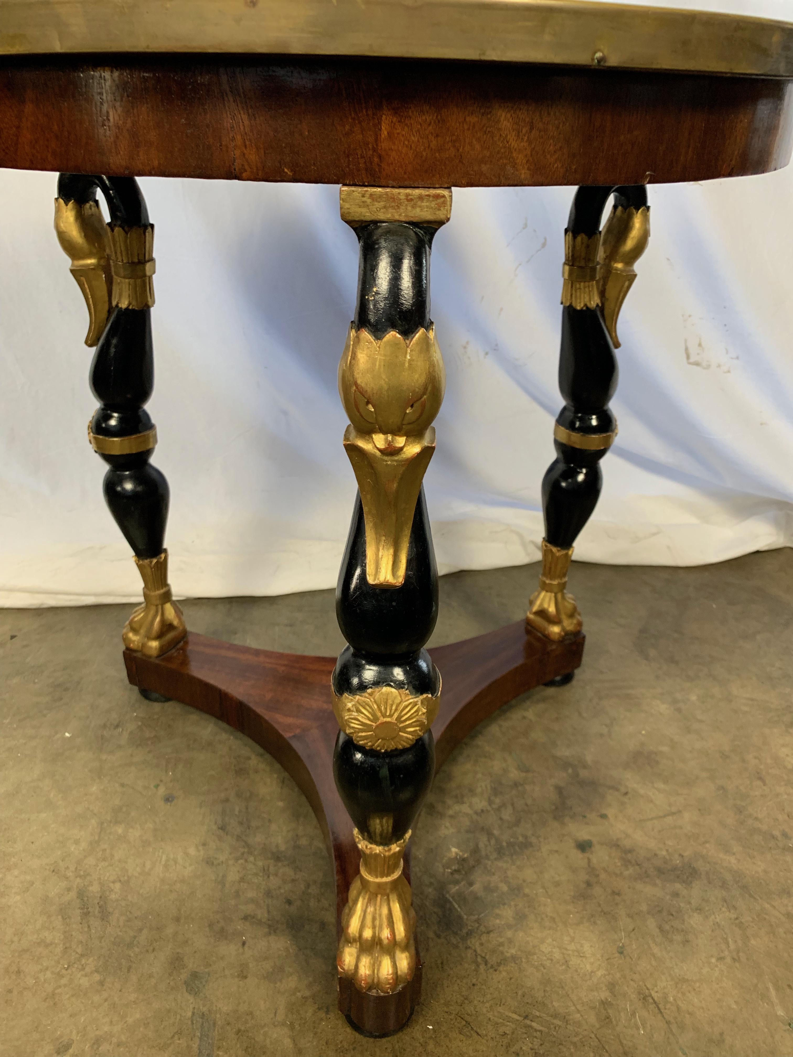 Wood 19th Century French Empire Style Mahogany Centre Table For Sale