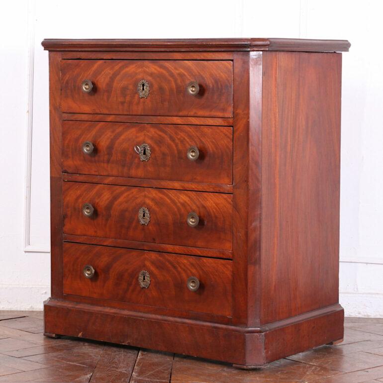 19th Century French Empire Style Mahogany Commode Chest In Good Condition In Vancouver, British Columbia