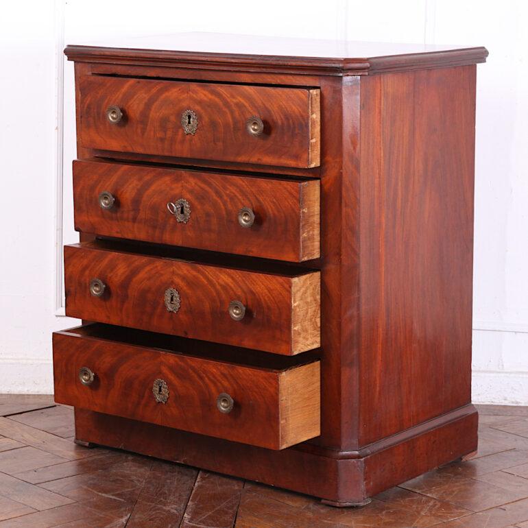 19th Century French Empire Style Mahogany Commode Chest 1