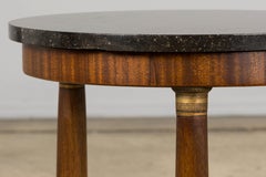 19. Jahrhundert Französisch Empire-Stil Mahagoni Sockel Beistelltisch W / Marmorplatte