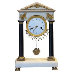 19th Century French Empire Style Mantel Clock With Ormolu Mounts