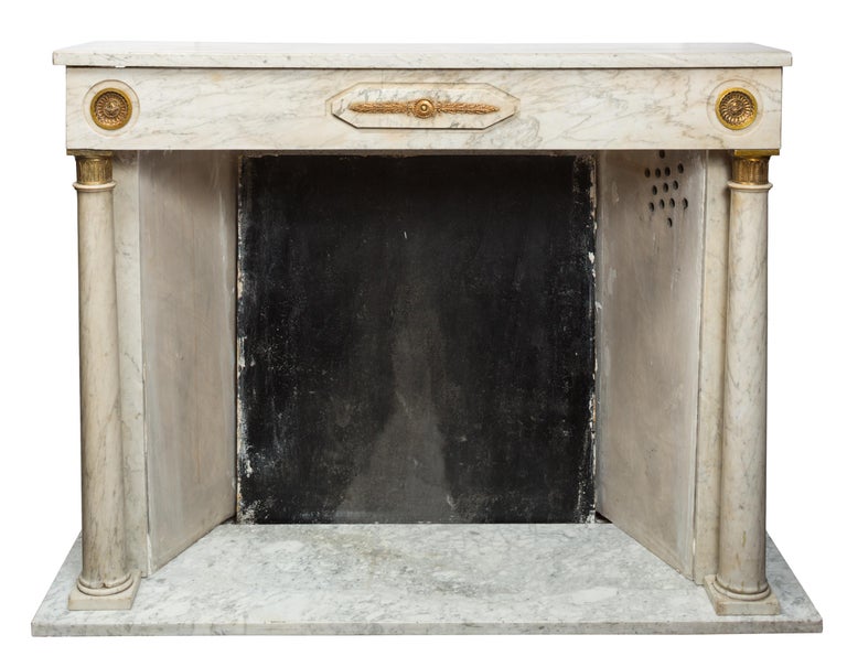 19th Century French Empire Style Marble Fireplace For Sale At 1stdibs