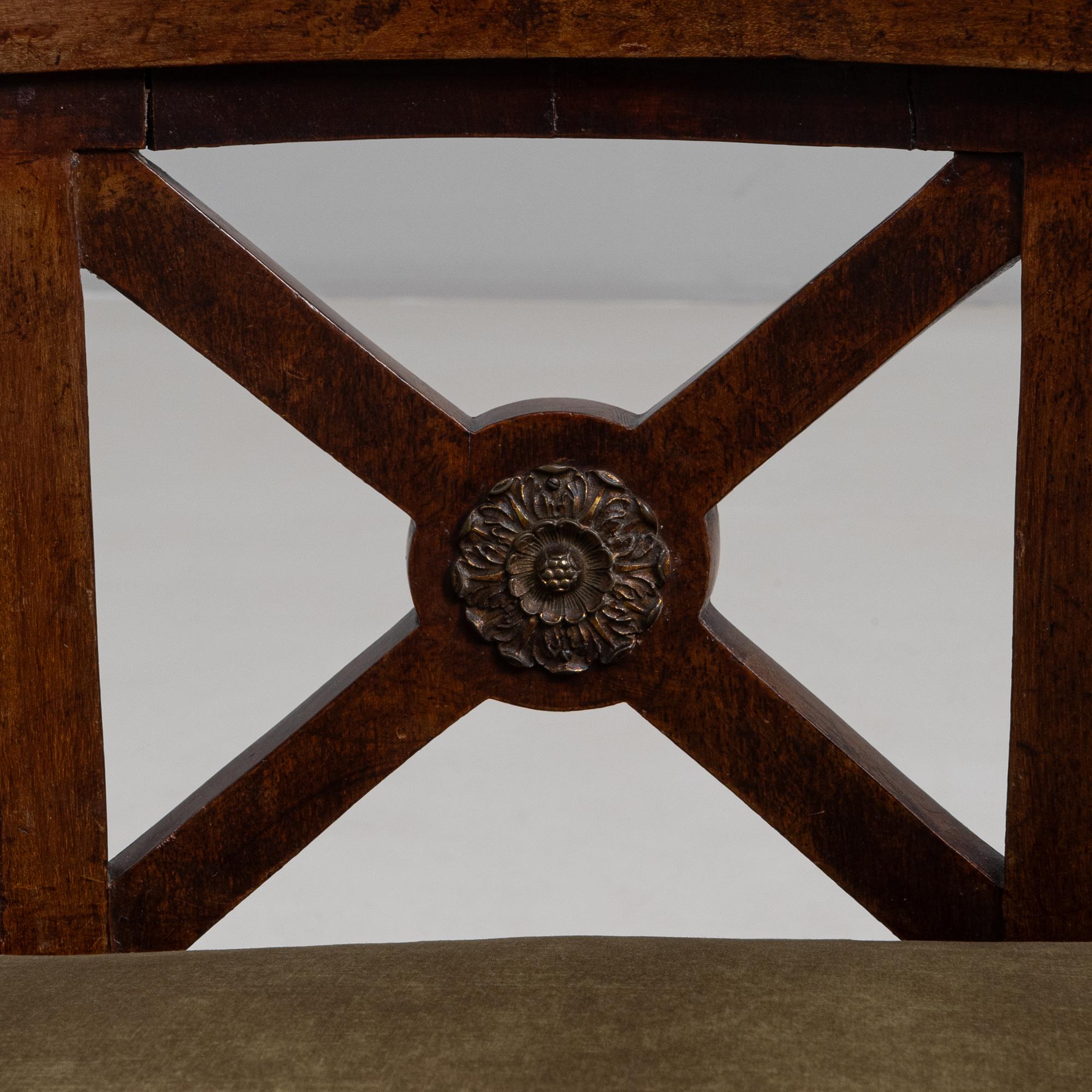 Sedia da vasca in stile impero francese del XIX secolo in patina originale in vendita 5