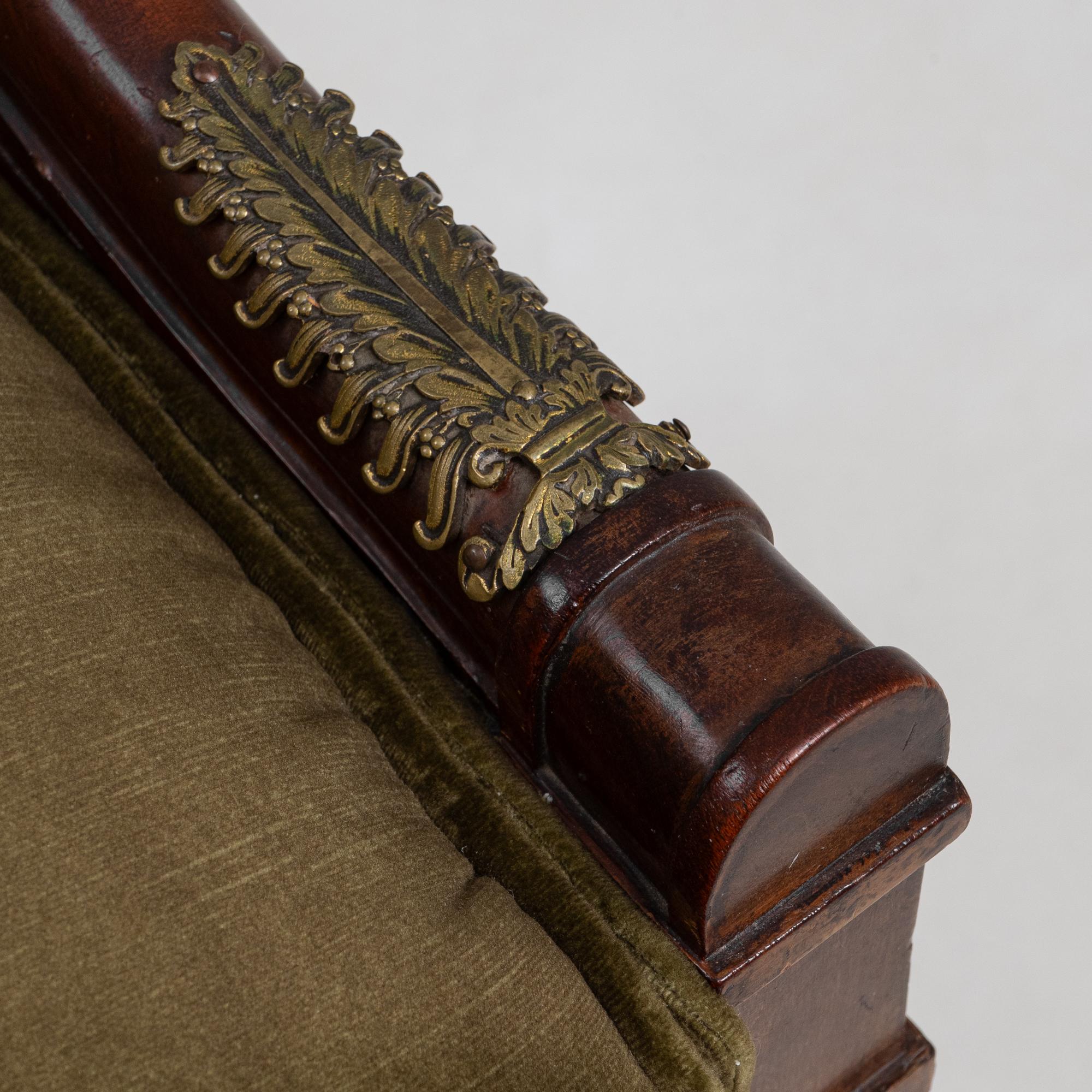 Sedia da vasca in stile impero francese del XIX secolo in patina originale in vendita 6